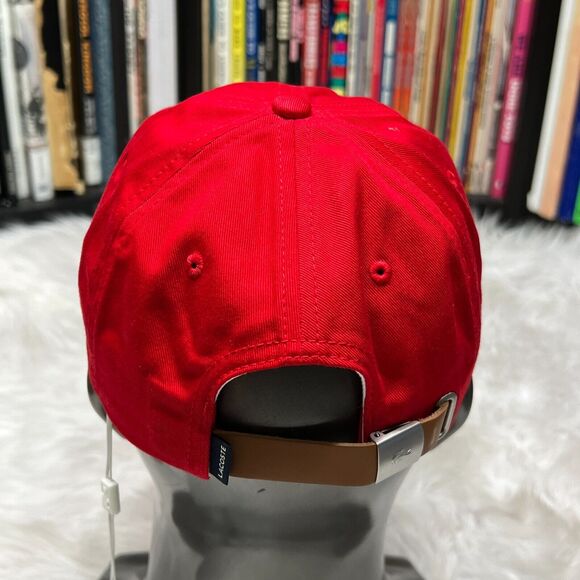 LACOSTE BIG CROC DAD HAT / LACOSTE HAT RED - Picture 5 of 7